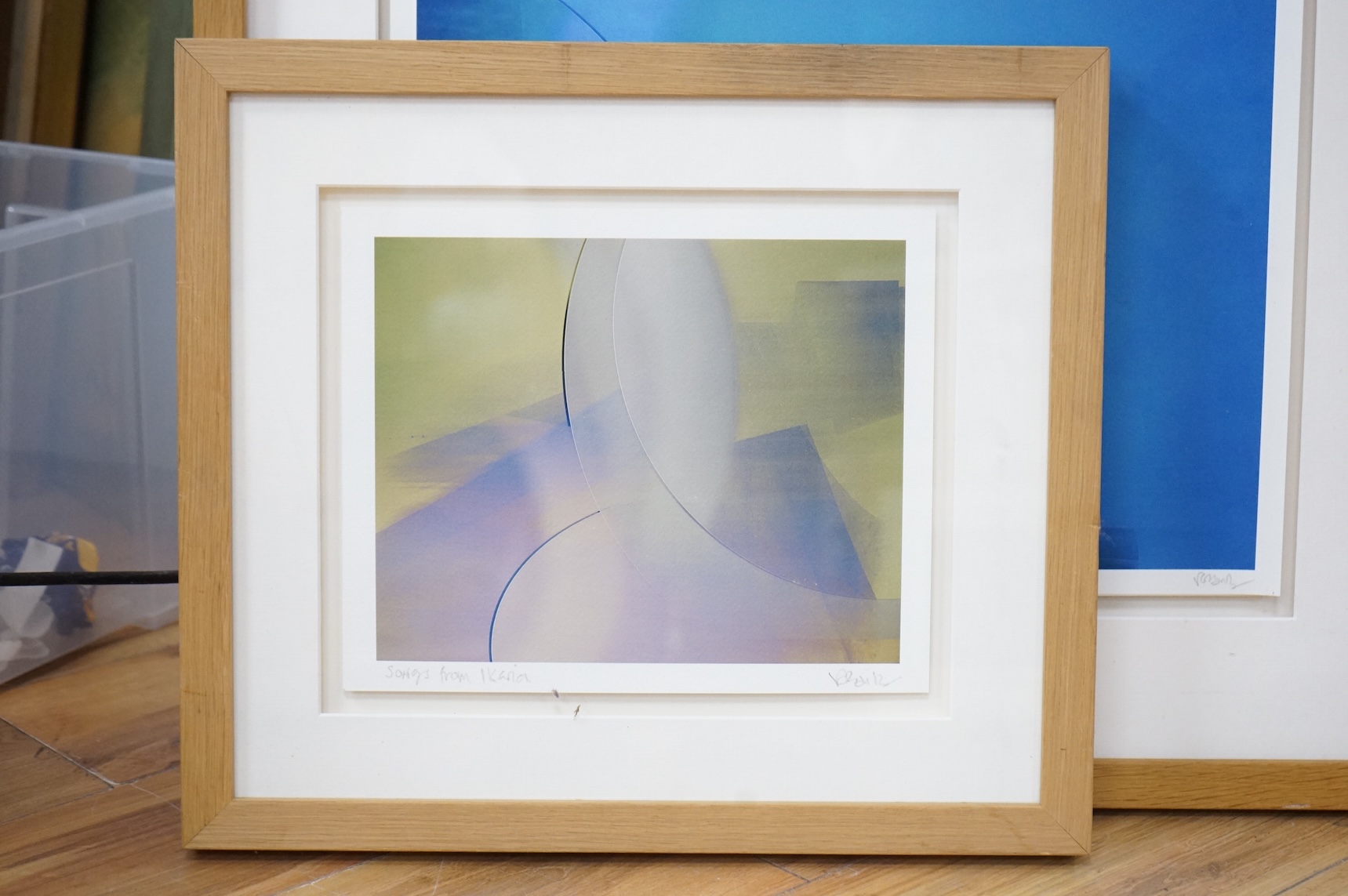 Valda Bailey (contemporary), abstract compositions to include ‘Back to Blue’, each signed in pencil, three photographic prints, largest 33 x 45cm
